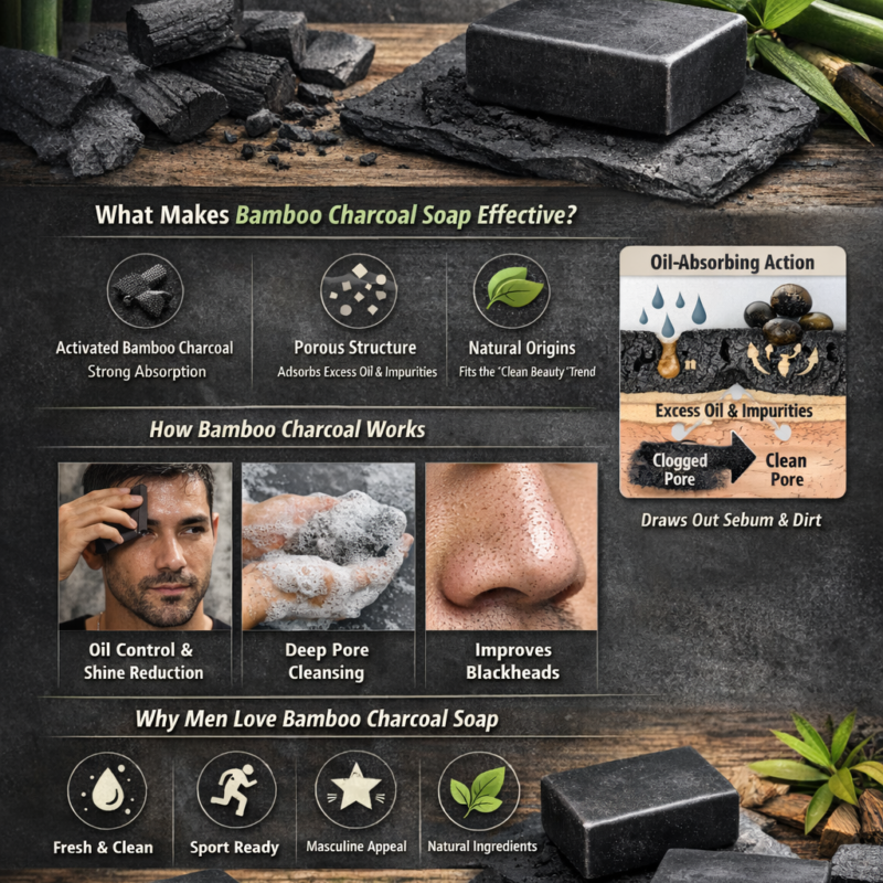 Bamboo charcoal soap series